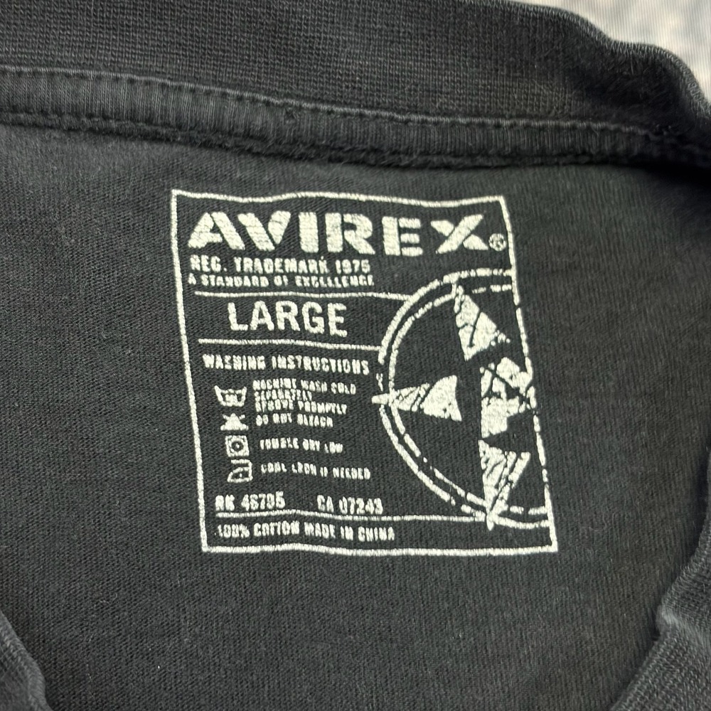 Vintage Avirex T Shirt Mens Large Black Cross Y2K Grunge Goth Skater - Picture 4 of 9